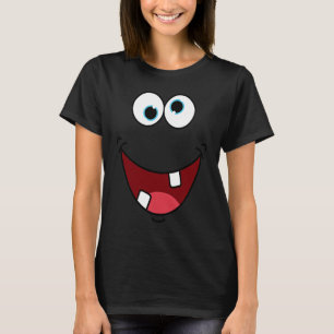 Fånig Monster Ansikte-tecken Easy Halloween Costum T Shirt
