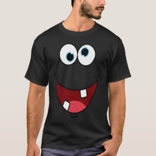 Fånig Monster Ansikte-tecken Easy Halloween Costum T Shirt
