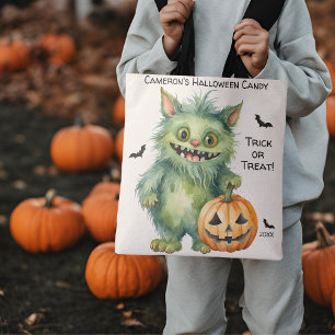 Fånig Monster Halloween Candy Tygkasse