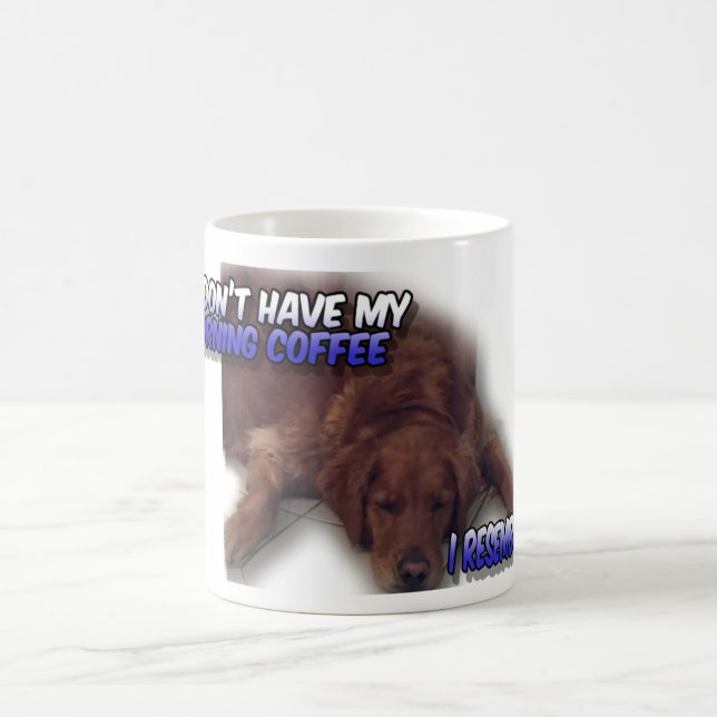 Fånig Morgonkaffe Hund Mugg (Center)