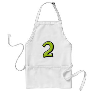 Fånig nummer 2 grönt Apron Förkläde