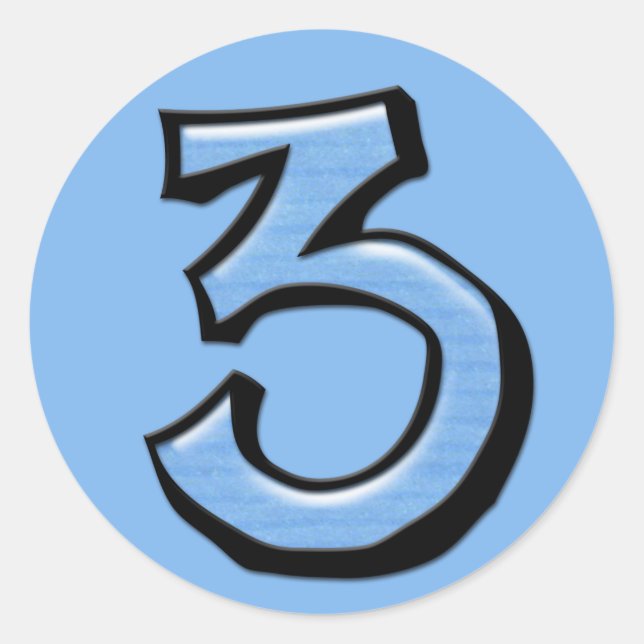 Fånig nummer 3 blå etikett (Framsida)