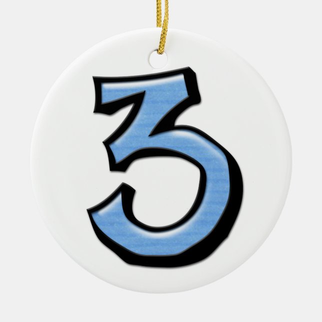 Fånig nummer 3, blå ornament (Framsidan)