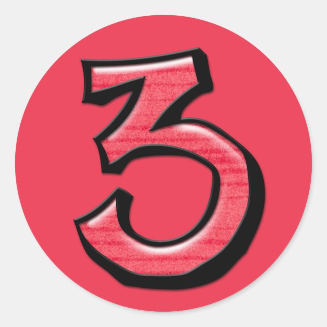 Fånig nummer 3: röd etikett (Framsida)