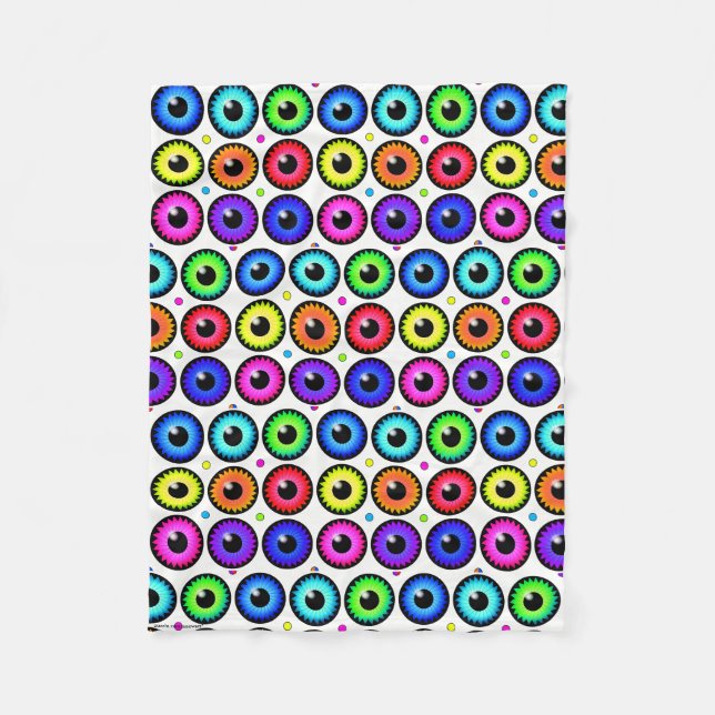 Fånig Ögon Fleece Blanket (Framsidan)