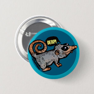fånig opossum knapp