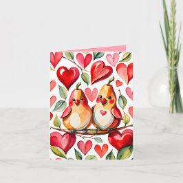 Fånig Pear Pun Valentine för signifikant annat Kort
