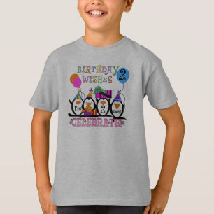 Fånig Penguins 2:a födelsedag T-shirts och gåvor
