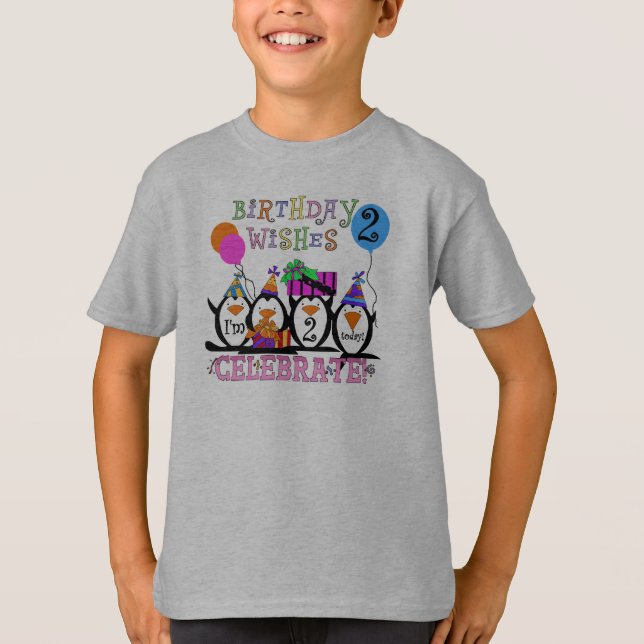 Fånig Penguins 2:a födelsedag T-shirts och gåvor (Framsida)