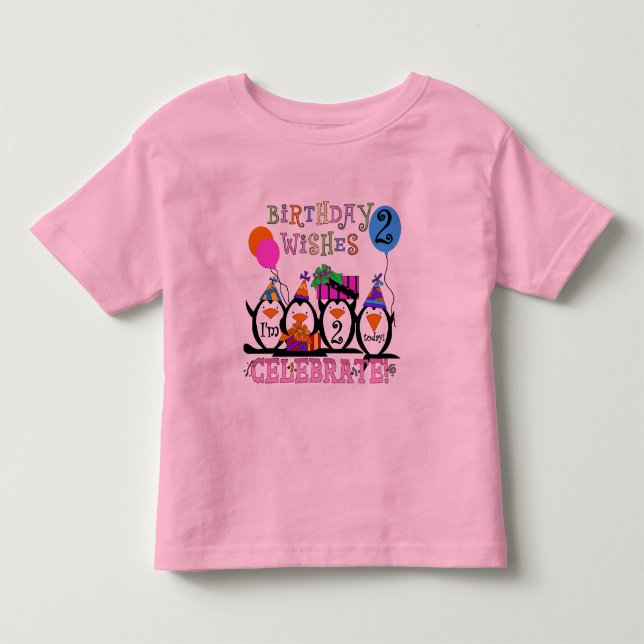 Fånig Penguins 2:a födelsedag T-shirts och gåvor (Framsida)