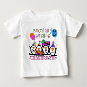 Fånig Penguins 2:a födelsedag T-shirts och gåvor