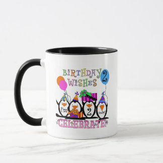 Fånig Penguins 2:a födelsedag T-shirts och gåvor Mugg