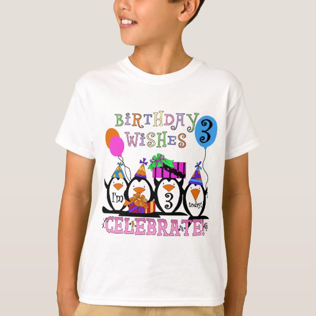Fånig Penguins 3:e födelsedag Tshirts och gåvor (Framsida)