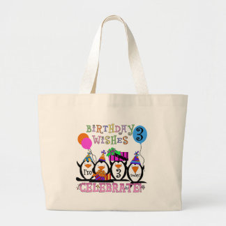 Fånig Penguins 3:e födelsedag Tshirts och gåvor Jumbo Tygkasse