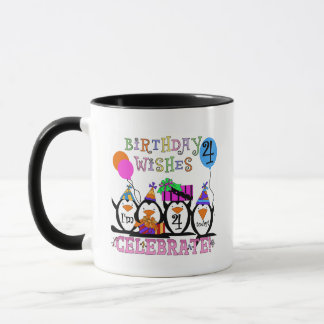 Fånig Penguins 4e födelsedagen T-shirts och presen Mugg