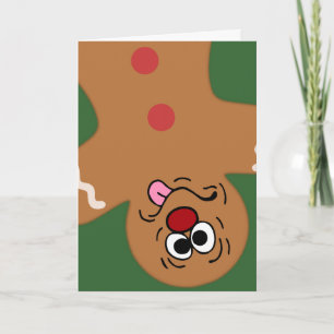 Fånig pepparkaksgubbekaka helgkort