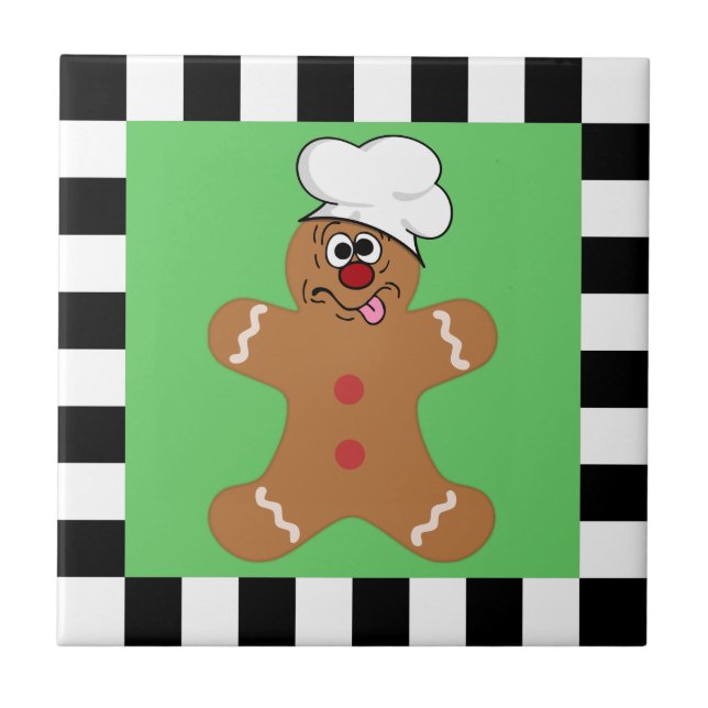 Fånig pepparkaksgubbekaka kakelplatta (Framsidan)