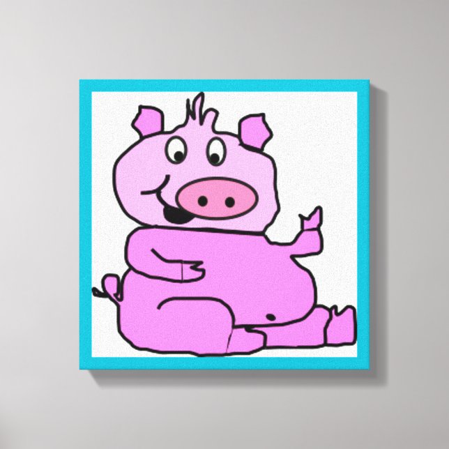 FÅNIG PIGGY CANVASTRYCK (Framsida)