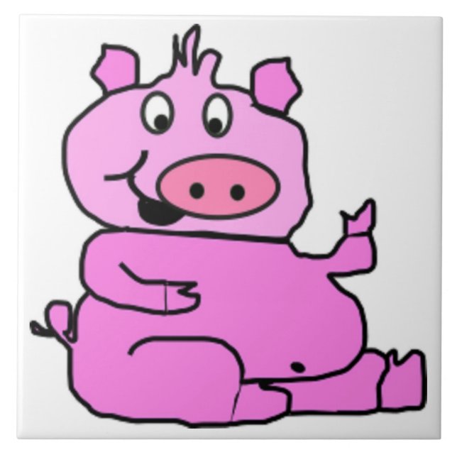 FÅNIG PIGGY KAKELPLATTA (Framsidan)