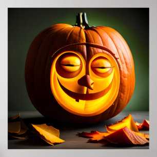 Fånig Pumpkin Head Poster