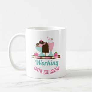 Fånig Pun working to Ice Cream - Yummy Treats Kaffemugg