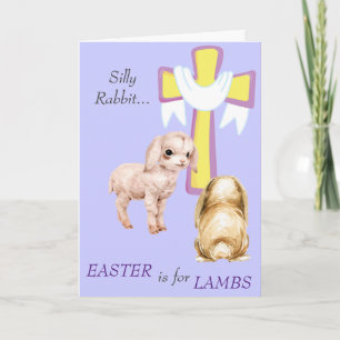Fånig Rabbit Christian Påsk Helgdag Card Helgkort