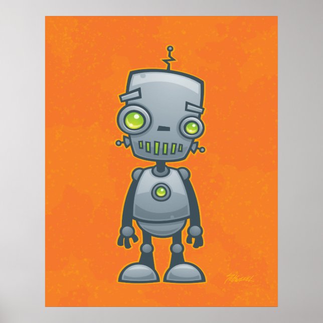 Fånig Robot Poster (Framsidan)