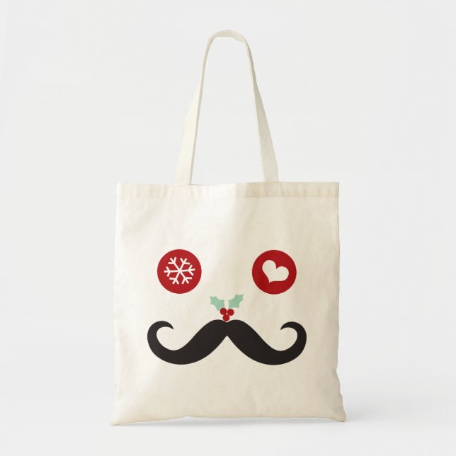 Fånig Roligt Anpassningsbar Bag för Cute Mustache- Tygkasse (Framsidan)
