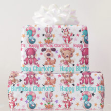 Fånig Roligt Girl's Birthday Add Namn Squid Bunny 