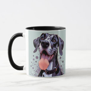 Fånig Roligt Lycklig Great dane Hund Pet Animal Mugg