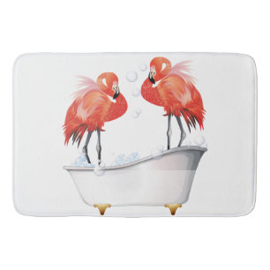 Fånig Rosa Flamingos i Bath Badrumsmatta