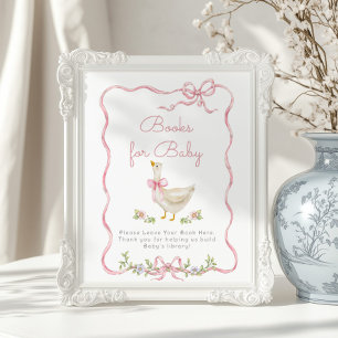 Fånig Rosa  vintage Bokar för baby Poster