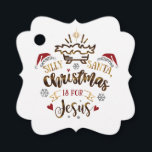 FÅNIG SANTA CHRISTMAS ÄR FÖR JESUS Gift Märkres Gåvor Etiketter<br><div class="desc">Det är aldrig för tidigt (eller för sent!) att fira Bra News på Christmastime som varje bra och prefekt gåva kommer från ovan (James 1:17). Den lekfulla typografin på den här presentuppsättningen märkre lyder: "Fåniget jultomten är för Jesus" och är ett festligt sätt för för barn (eller barn i hjärtat)...</div>
