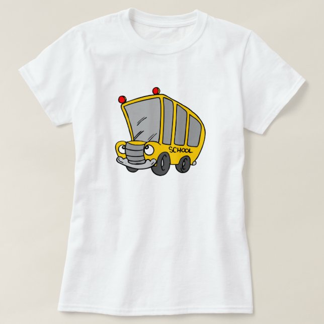 Fånig School Buss Tee Shirt (Design framsida)