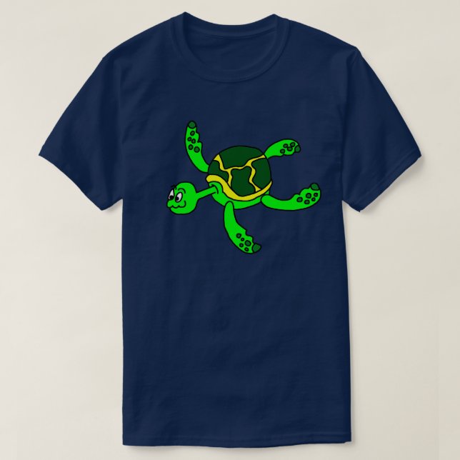 Fånig Sea Turtle T Shirt (Design framsida)