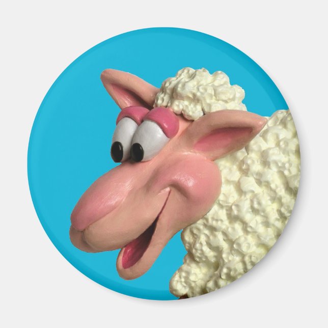 Fånig Sheep Magnet (Framsidan)