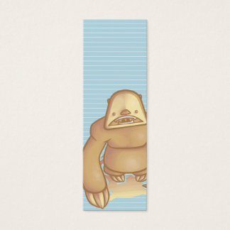 Fånig Sloth Bookmark Litet Visitkort
