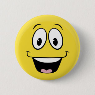 Fånig Smile Ansikte Knapp