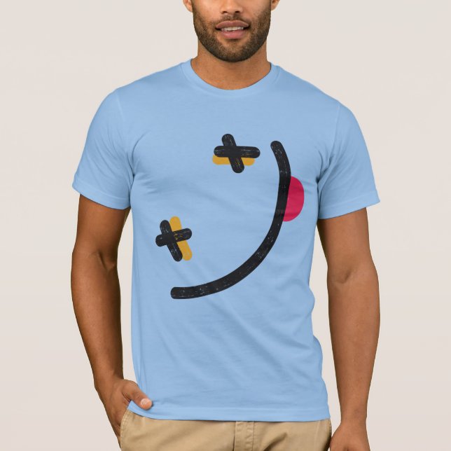 Fånig Smiling Ansikte Emoji T Shirt (Framsida)