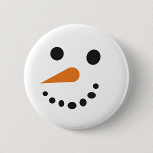 Fånig Snögubbe Helgdag Pin Knapp