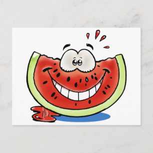 Fånig söt vattenmelon vykort