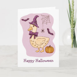 Fånig Spooky Goose och Pumpkin Kort