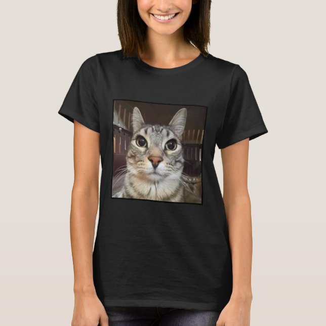Fånig Stängande kattnummer T Shirt (Framsida)