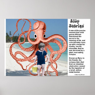Fånig Storier: Människoätande bläckfisk Poster