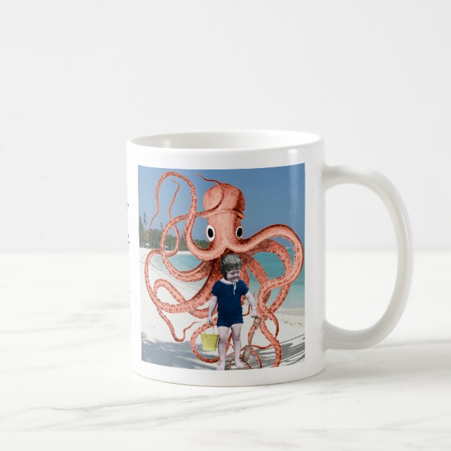 Fånig Storier: Människoätande Octopus Coffee Mugg (Höger)