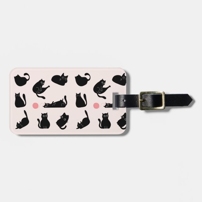 Fånig Svarta katter Bagagebricka (Horisontell Framsida)