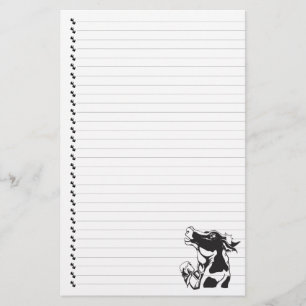 Fånig Tecknad Mejerikock Lintrad Pet Stationery Brevpapper