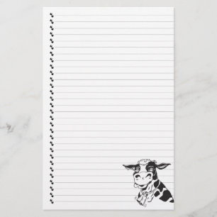 Fånig Tecknad Mejerikock Lintrad Pet Stationery Brevpapper