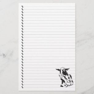 Fånig Tecknad Mejerikock Lintrad Pet Stationery Brevpapper