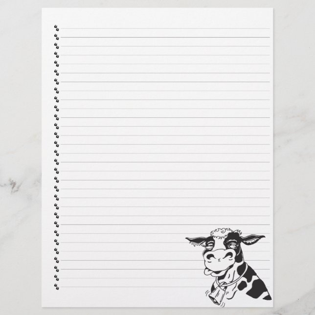 Fånig Tecknad Mejerikoks linda Pet Letterhead (Framsida)